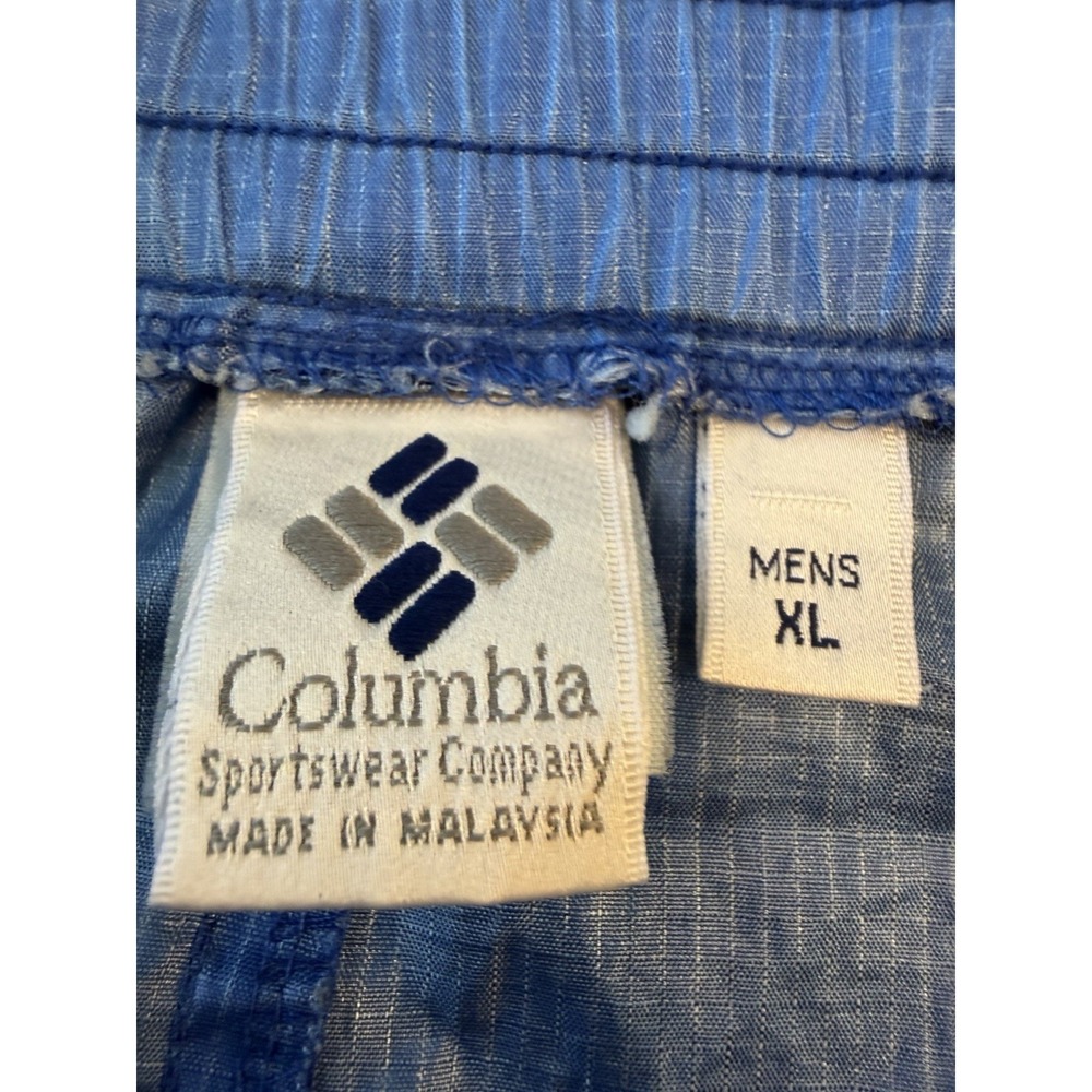 Vtg‎ Columbia Sportswear Mens XL Nylon Hiking Shorts Blue Pink Belt Gorpcore 90s - Picture 4 of 12